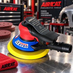 AIRCAT 6700-6-332SV  /  6” palm sander / self generating vacuum / 2.5mm orbit